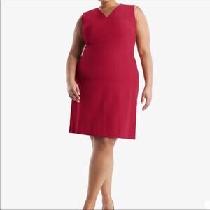 MM lafluer New York the Annie dress crimson red size 1X plus aline designer